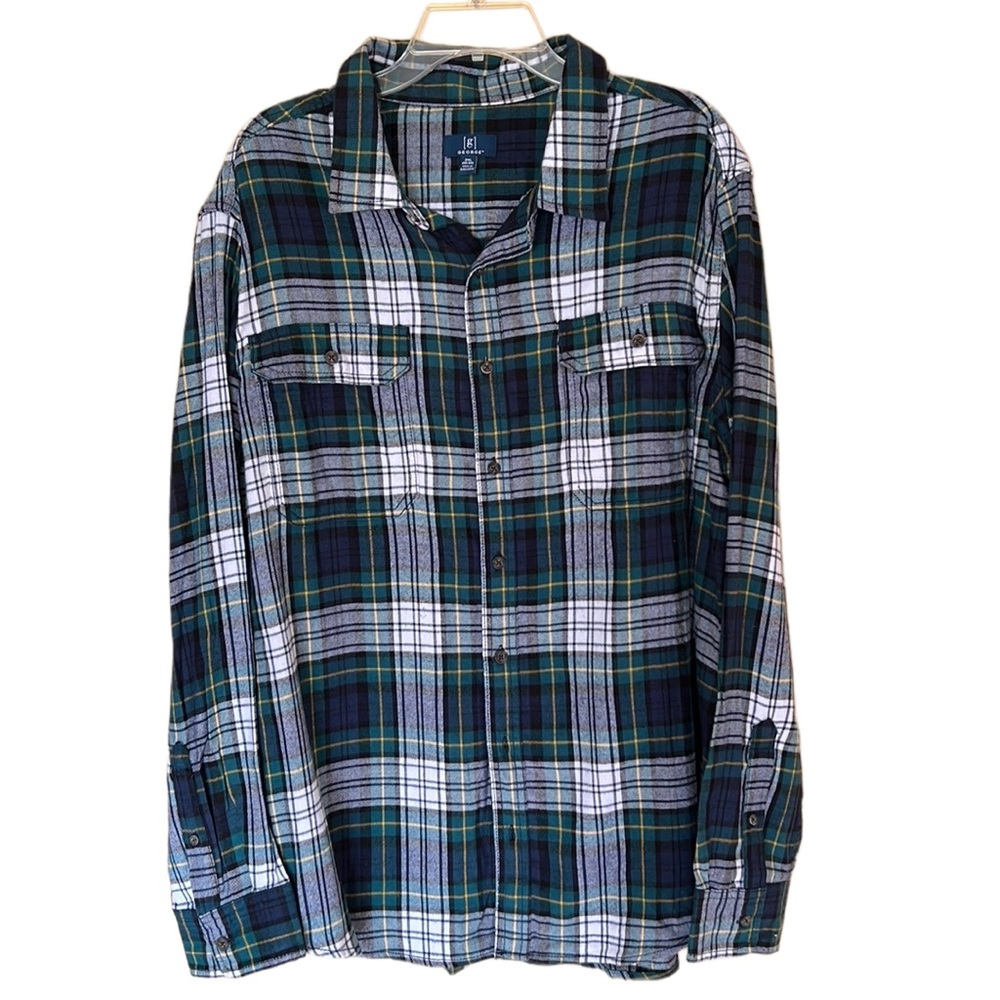 George flannel plaid shirt size XL FU6